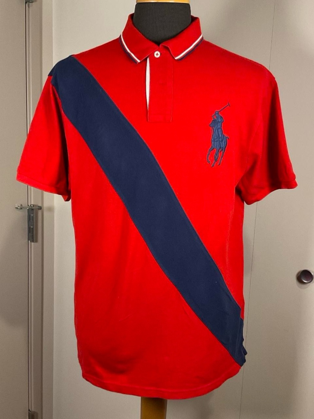 Polo Ralph Lauren Red Navy  Polo Collared Size XL Button Up Shirt